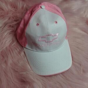 Vara Chevrolet Pink Adjustable Baseball Cap Pink White